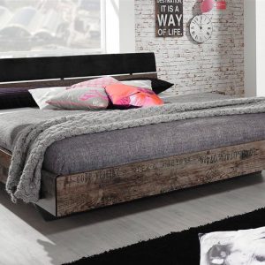 Lit industriel, bois usé de la marque Rauch Lit industriel, bois usé de la marque Rauch