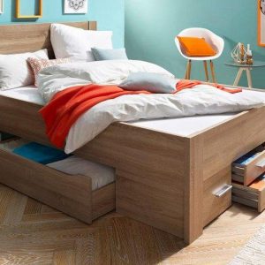 Lit avec tiroirs de la marque Rauch Lit avec tiroirs de la marque Rauch