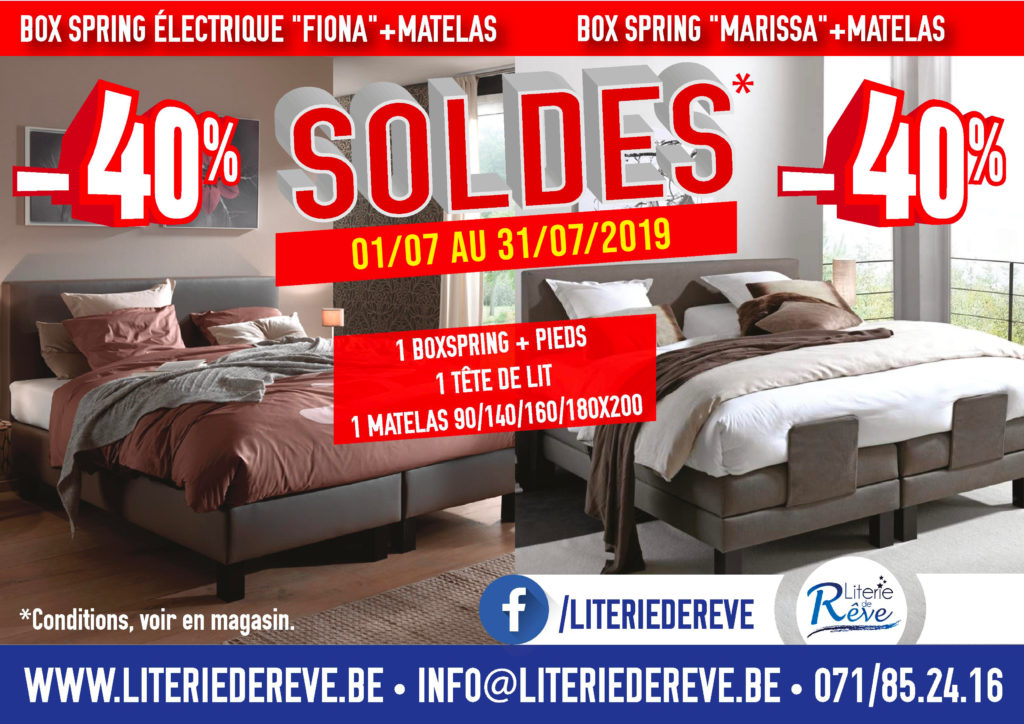 Soldes juillet chez Literie de Rêve